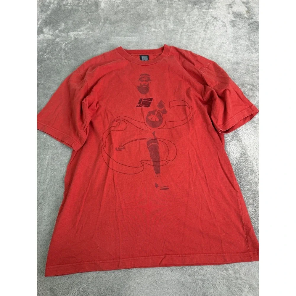 Vintage Y2K Nike LeBron James Short Sleeve T Shirt Men's Size Medium Red